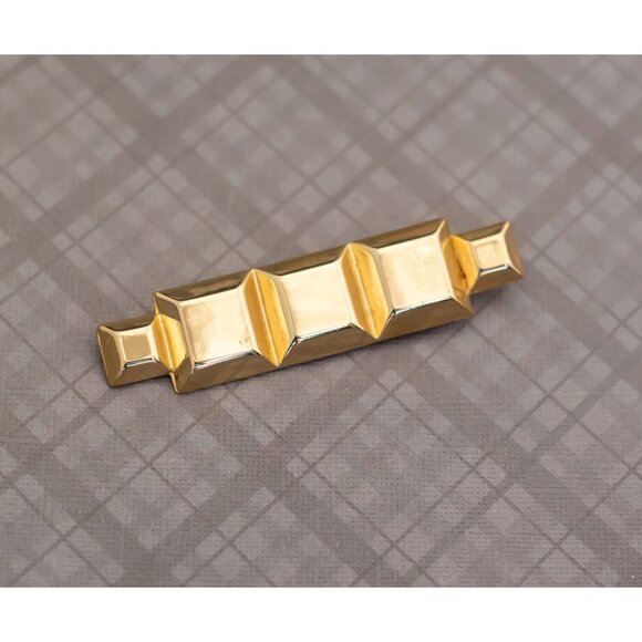 Vintage Golden Squares Geometric Brooch - G25 - Picture 1 of 2